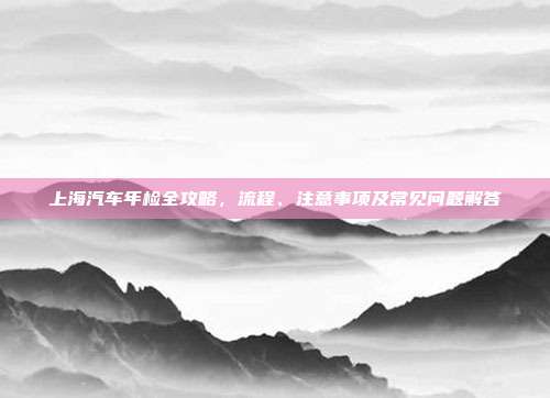 上海汽车年检全攻略，流程、注意事项及常见问题解答