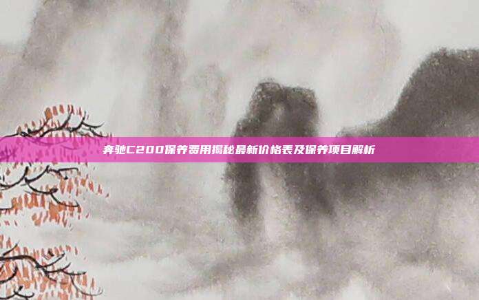 奔驰C200保养费用揭秘最新价格表及保养项目解析