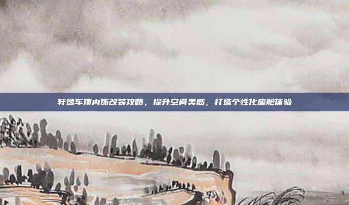 轩逸车顶内饰改装攻略，提升空间美感，打造个性化座舱体验