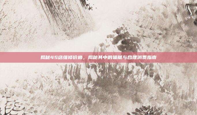 揭秘4S店维修价格，揭秘其中的猫腻与合理消费指南
