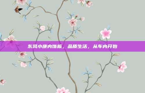 东风小康内饰板，品质生活，从车内开始