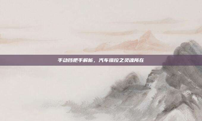 手动挡把手解析，汽车操控之灵魂所在