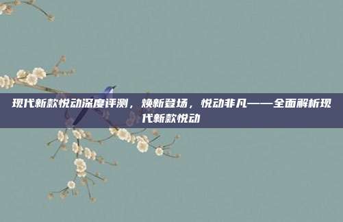 现代新款悦动深度评测，焕新登场，悦动非凡——全面解析现代新款悦动