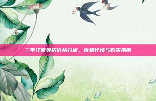 二手江南奥拓价格分析，市场行情与购买指南