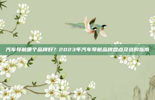 汽车导航哪个品牌好？2023年汽车导航品牌盘点及选购指南