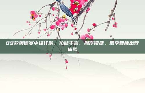 09款奥德赛中控详解，功能丰富、操作便捷，尽享智能出行体验