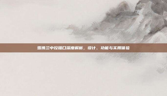 雪佛兰中控插口深度解析，设计、功能与实用体验