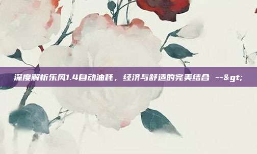 深度解析乐风1.4自动油耗，经济与舒适的完美结合 -->