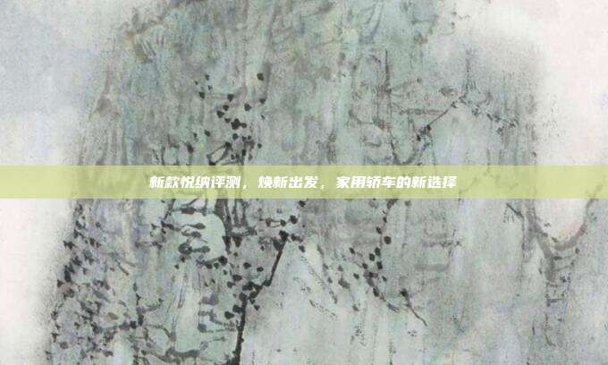新款悦纳评测，焕新出发，家用轿车的新选择
