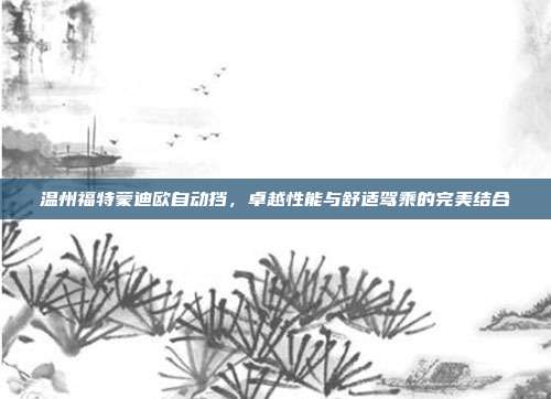温州福特蒙迪欧自动挡，卓越性能与舒适驾乘的完美结合