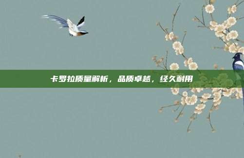 卡罗拉质量解析，品质卓越，经久耐用