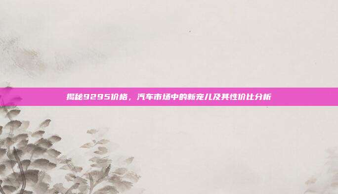 揭秘9295价格，汽车市场中的新宠儿及其性价比分析