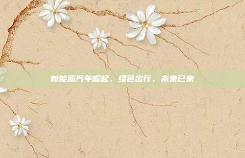新能源汽车崛起，绿色出行，未来已来