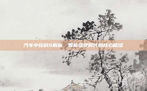 汽车中控科S解析，智能驾驶时代的核心枢纽