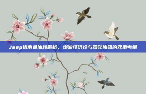 Jeep指南者油耗解析，燃油经济性与驾驶体验的双重考量