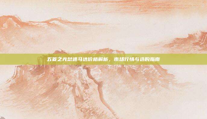 五菱之光怠速马达价格解析，市场行情与选购指南