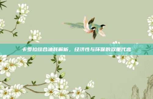 卡罗拉综合油耗解析，经济性与环保的双重代言