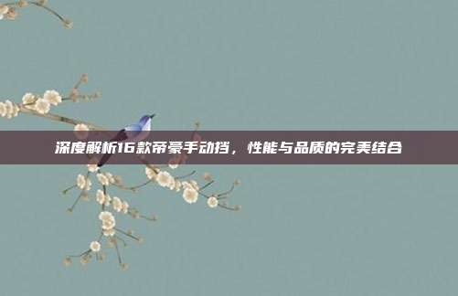 深度解析16款帝豪手动挡，性能与品质的完美结合