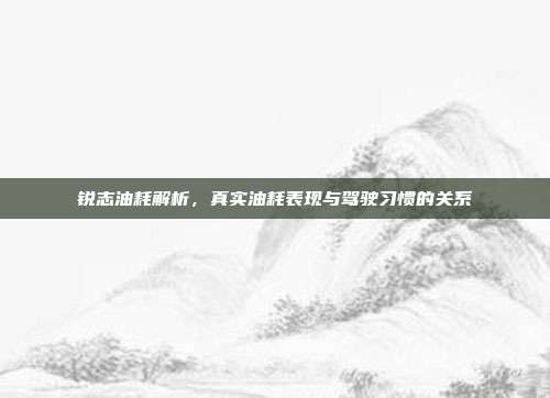 锐志油耗解析，真实油耗表现与驾驶习惯的关系