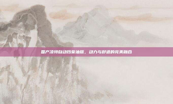 国产凌特自动挡柴油版，动力与舒适的完美融合