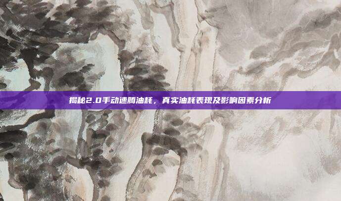 揭秘2.0手动速腾油耗，真实油耗表现及影响因素分析