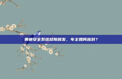 奥迪安全系统故障频发，车主如何应对？