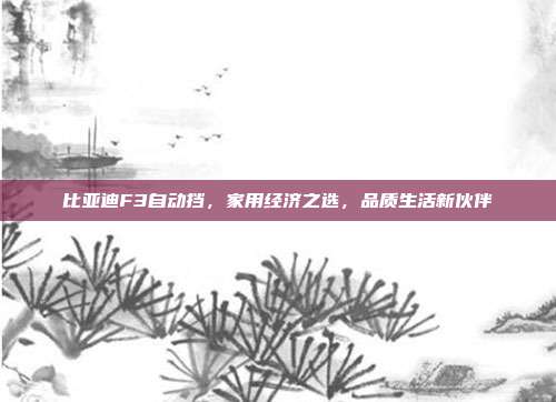 比亚迪F3自动挡，家用经济之选，品质生活新伙伴