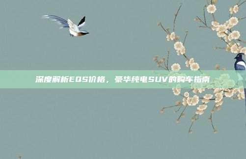 深度解析EQS价格，豪华纯电SUV的购车指南