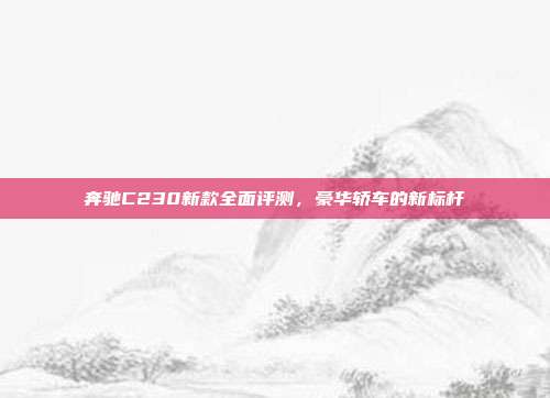 奔驰C230新款全面评测，豪华轿车的新标杆
