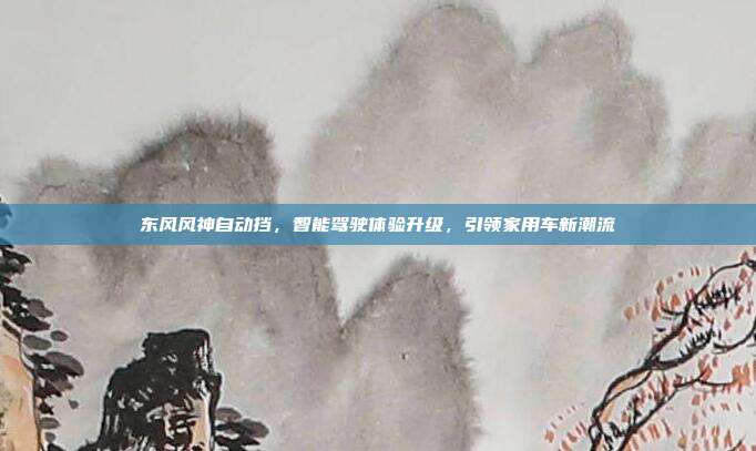东风风神自动挡，智能驾驶体验升级，引领家用车新潮流