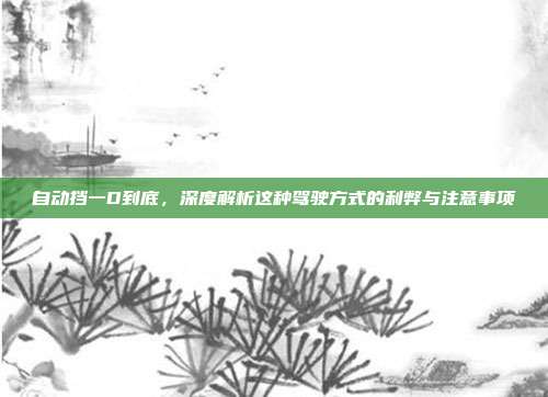 自动挡一D到底，深度解析这种驾驶方式的利弊与注意事项