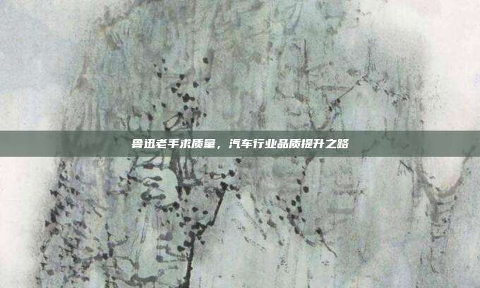 鲁迅老手求质量，汽车行业品质提升之路