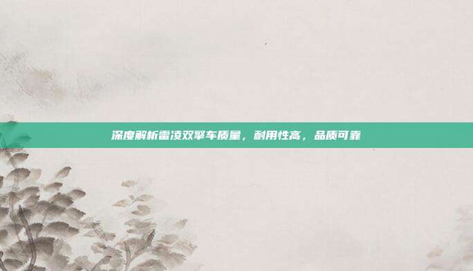 深度解析雷凌双擎车质量，耐用性高，品质可靠