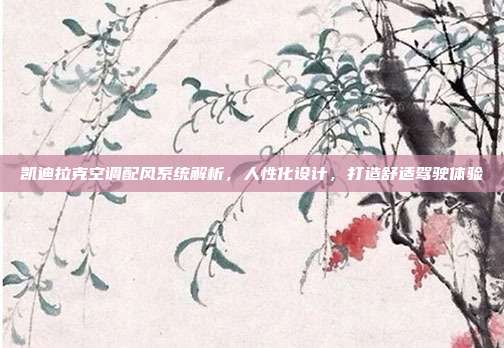 凯迪拉克空调配风系统解析，人性化设计，打造舒适驾驶体验