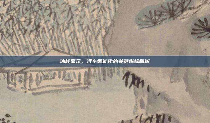 油耗显示，汽车智能化的关键指标解析