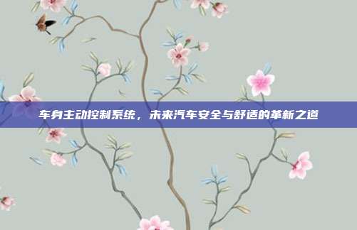 车身主动控制系统，未来汽车安全与舒适的革新之道