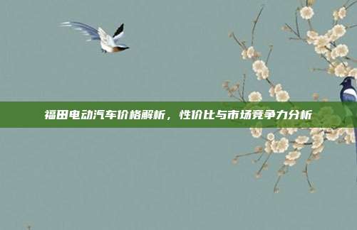 福田电动汽车价格解析，性价比与市场竞争力分析