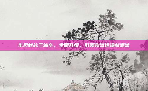 东风新款三轴车，全面升级，引领物流运输新潮流