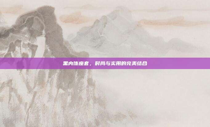 黑内饰座套，时尚与实用的完美结合