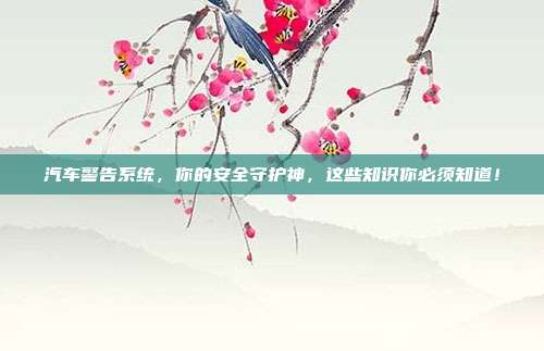 汽车警告系统，你的安全守护神，这些知识你必须知道！