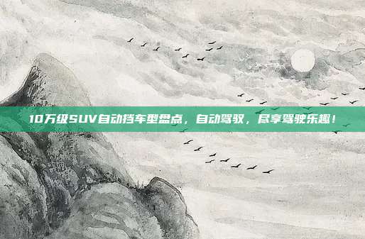10万级SUV自动挡车型盘点，自动驾驭，尽享驾驶乐趣！