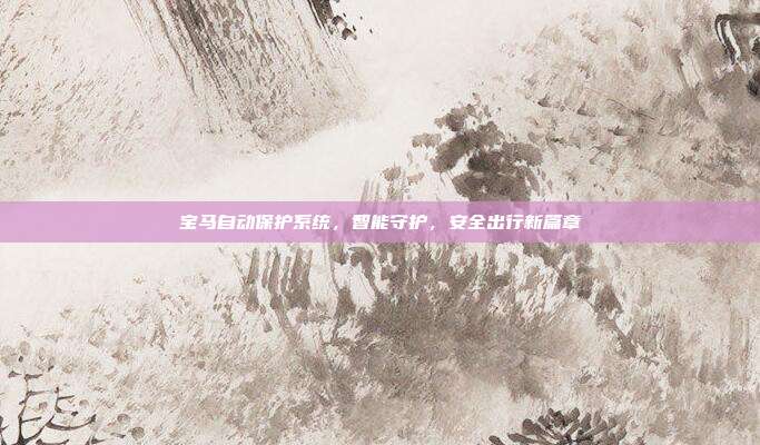 宝马自动保护系统，智能守护，安全出行新篇章