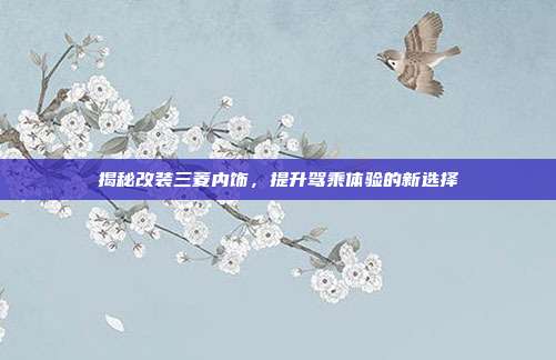 揭秘改装三菱内饰，提升驾乘体验的新选择