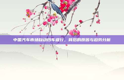 中国汽车市场自动挡车盛行，背后的原因与趋势分析