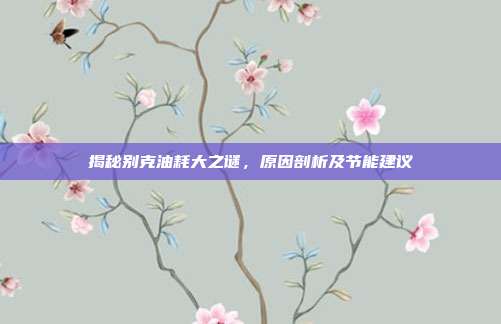 揭秘别克油耗大之谜，原因剖析及节能建议
