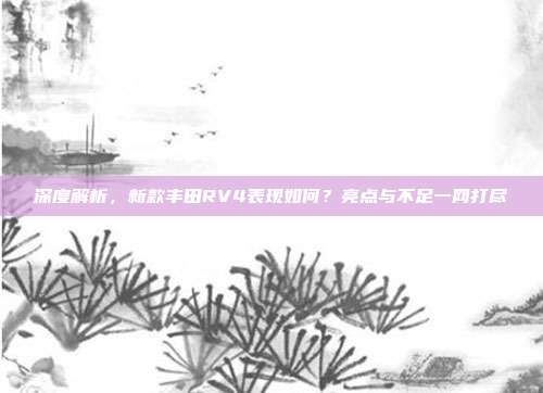 深度解析，新款丰田RV4表现如何？亮点与不足一网打尽